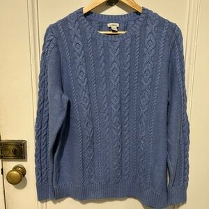 L.L. Bean Light Blue Knit Pullover